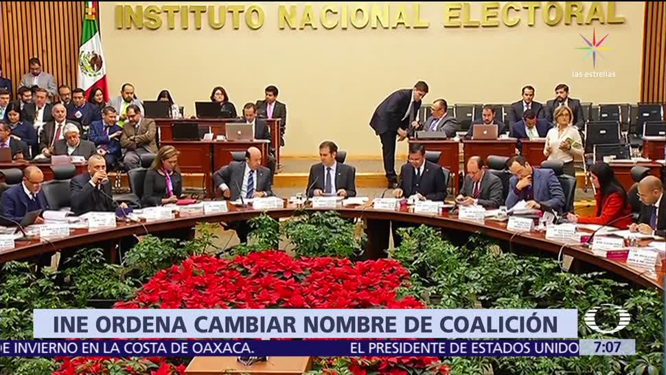 INE ordena cambiar el nombre a la coalición 'Meade, Ciudadano por México'
