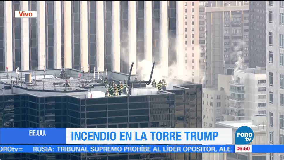 Controlan incendio en la Torre Trump en Nueva York