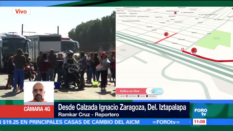 Padres de familia bloquean Calzada Ignacio Zaragoza, CDMX