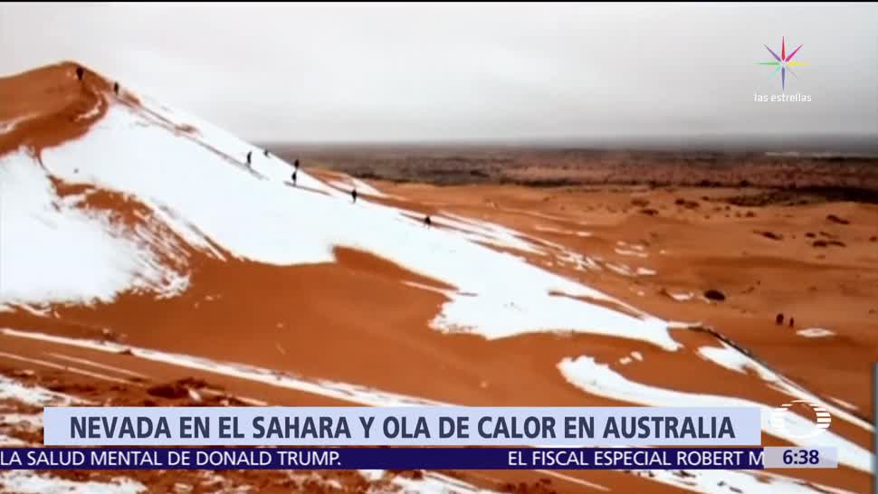 Se registra nevada en el desierto del Sahara, la segunda en 40 años