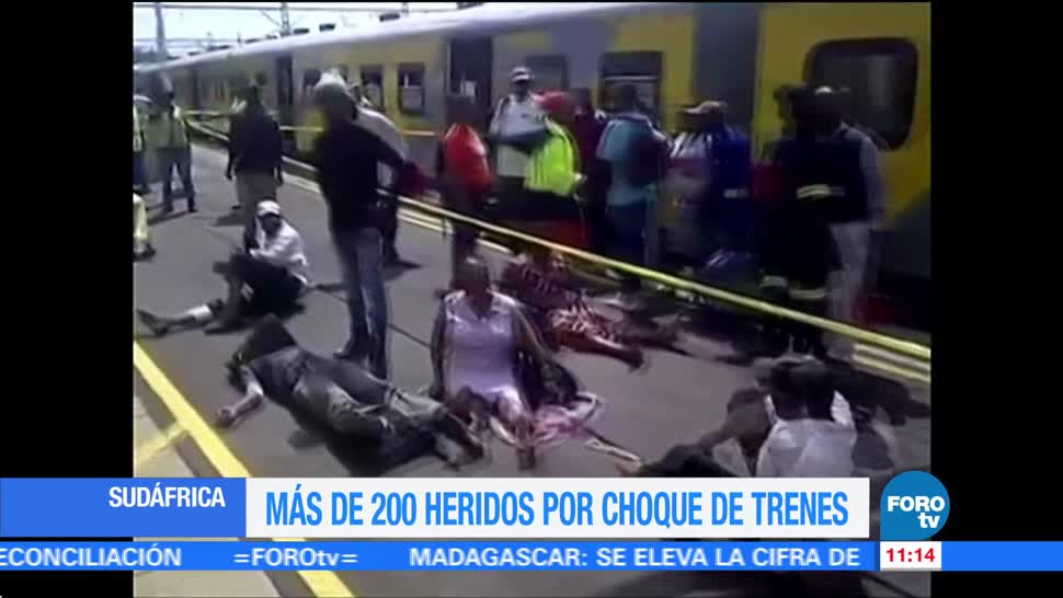 Choque de trenes en Sudáfrica deja decenas de heridos