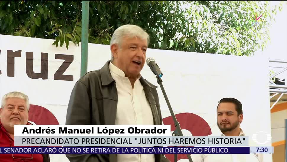 López Obrador condena la corrupción durante visita a Veracruz