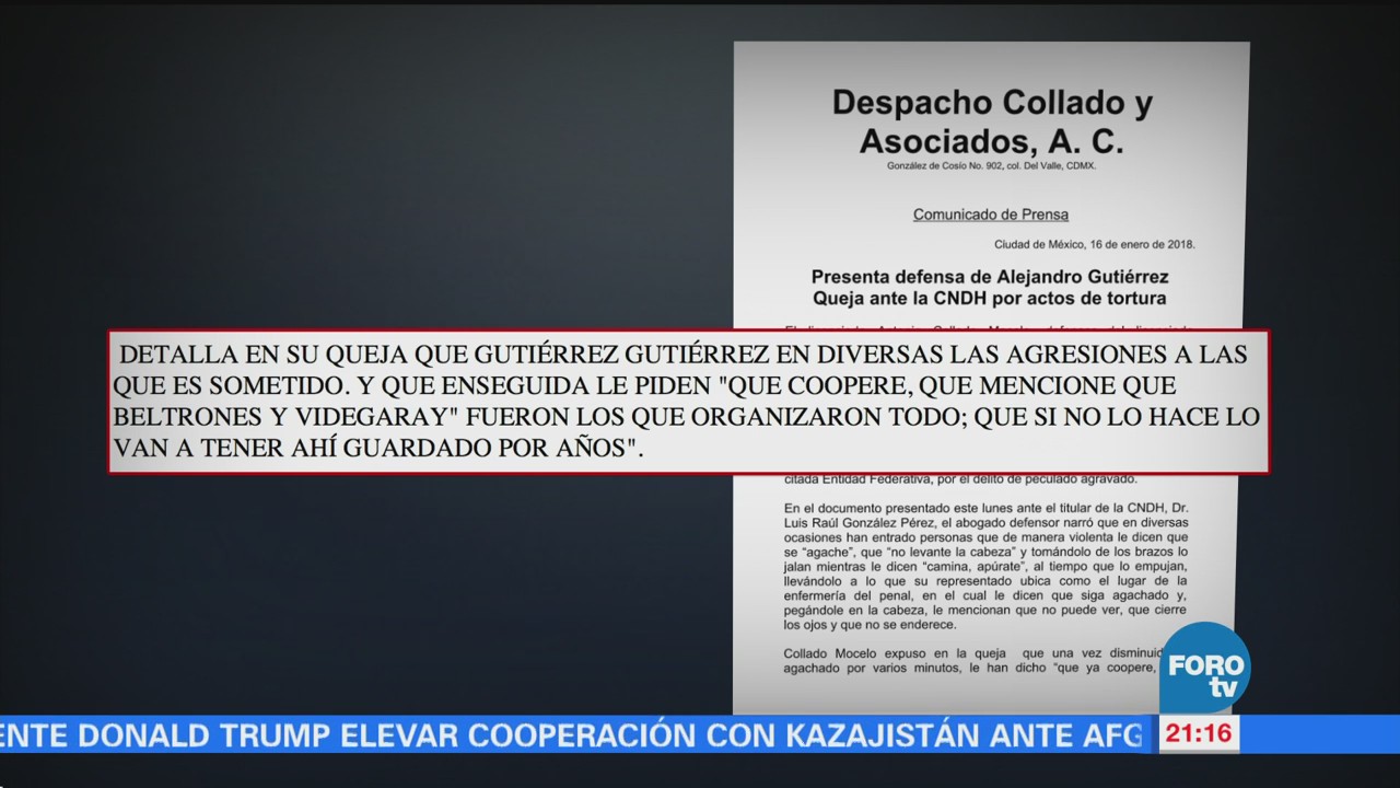 Abogado de Gutiérrez presenta queja ante CNDH por caso Chihuahua