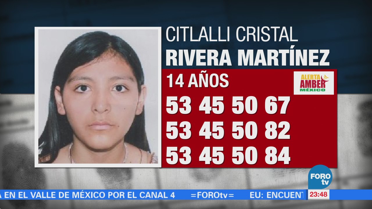 Activan Alerta Amber Localizar Citlalli Cristal Rivera Martínez