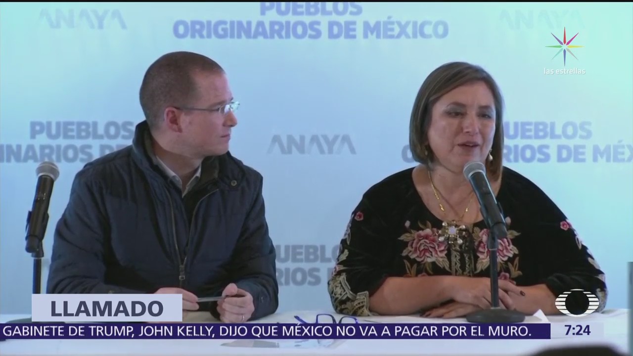 Anaya anuncia colaboración de Xóchitl Gálvez por agenda de pueblos originarios