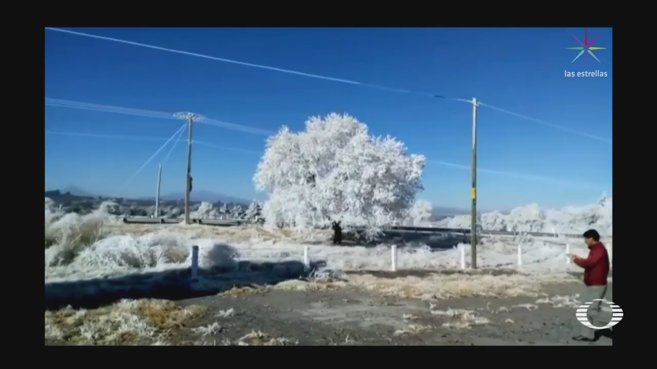 Apan, Hidalgo, registra hasta 13 grados bajo cero