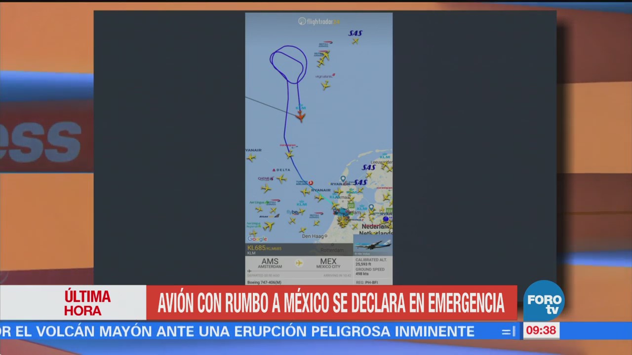 Avión con rumbo a México se declara en emergencia