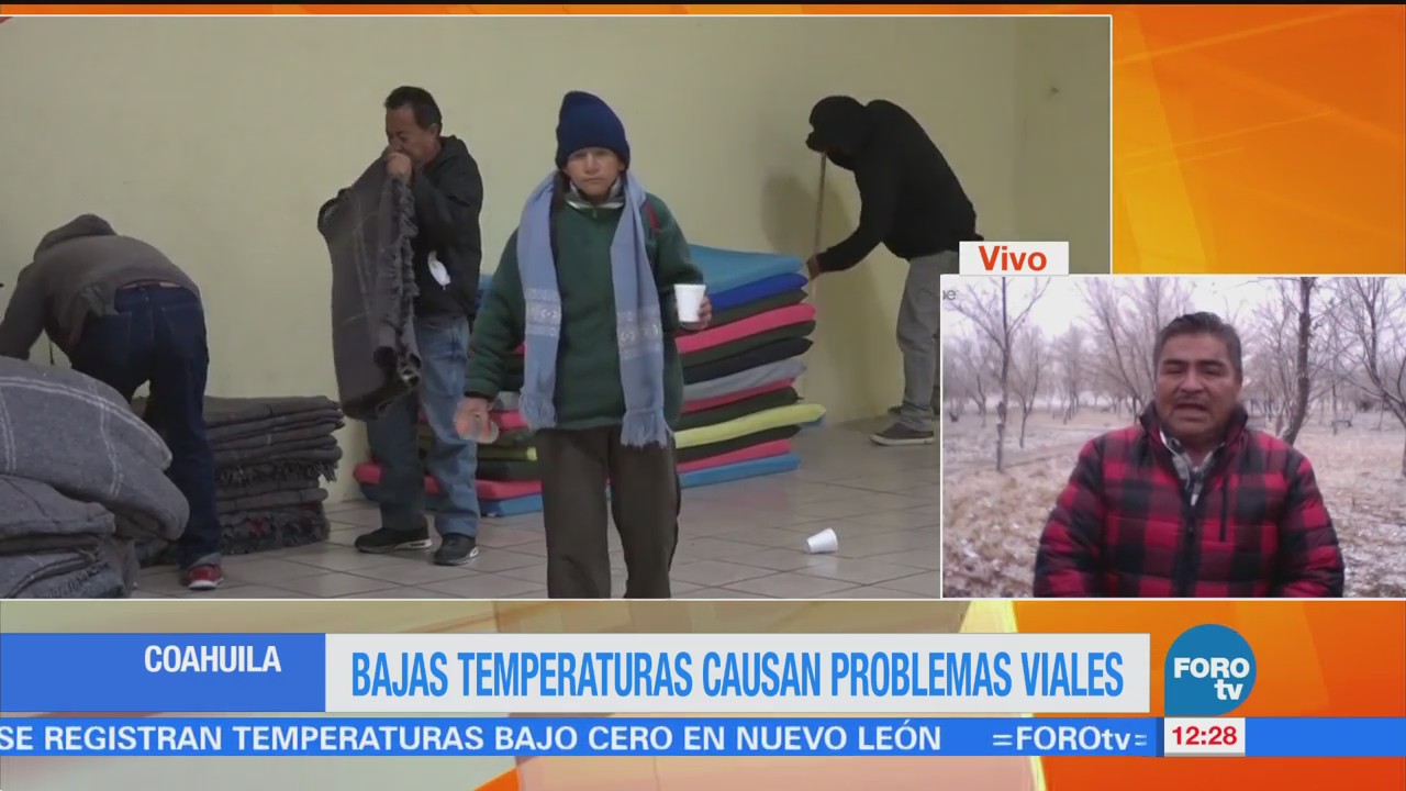 Cae hielo en Coahuila por frente frío