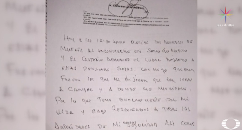 Alejandro Gutiérrez denuncia tortura en carta a la CNDH