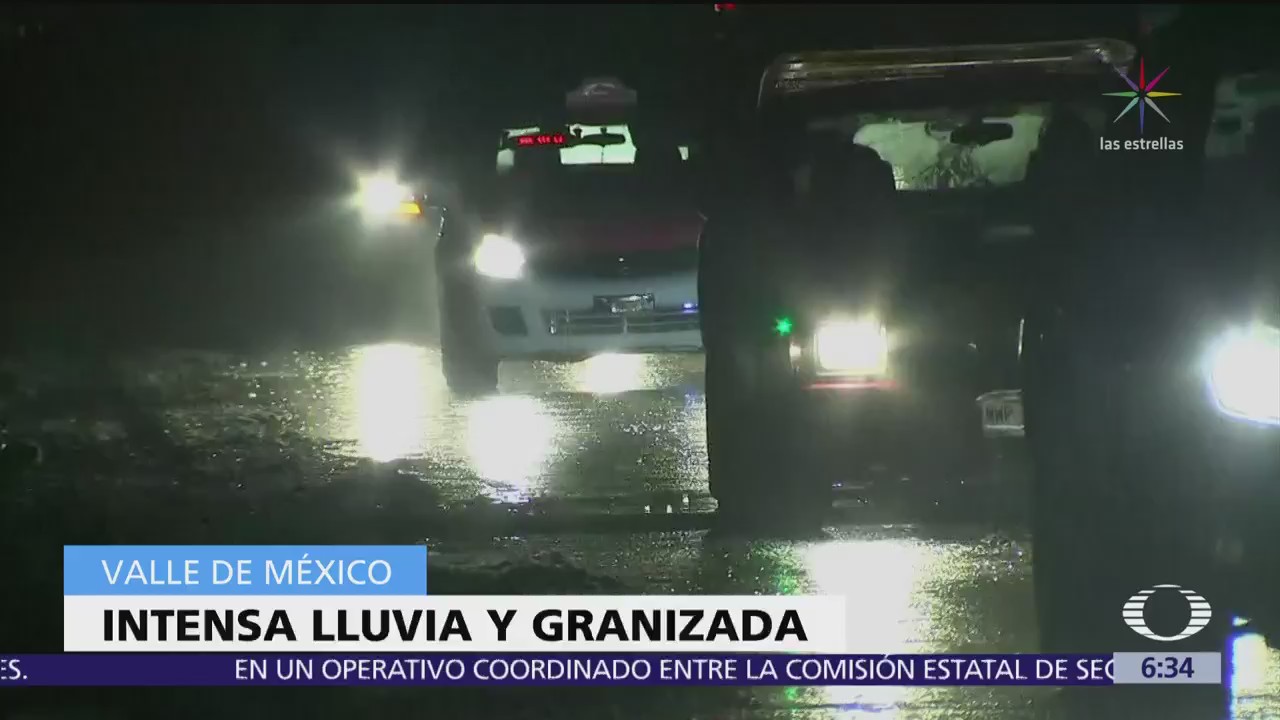 Conductores quedan varados por 5 horas en la México-Toluca por granizo