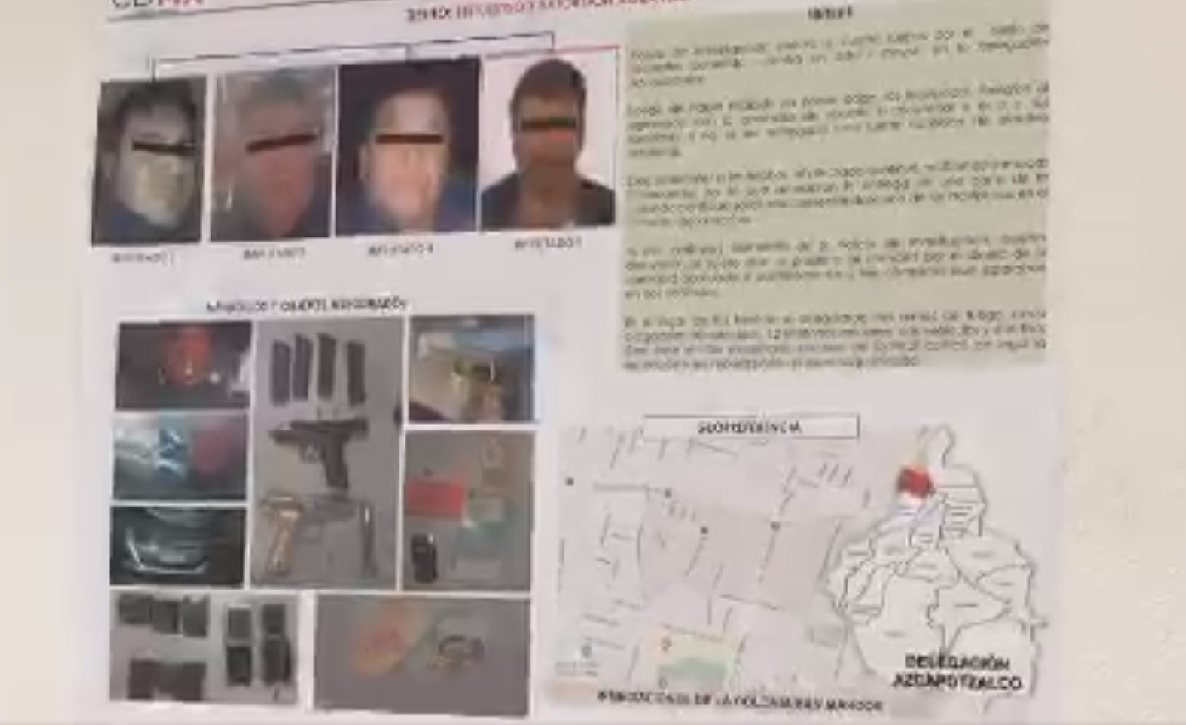 Detienen a 4 hombres por secuestro y extorsión de un adulto mayor en la CDMX