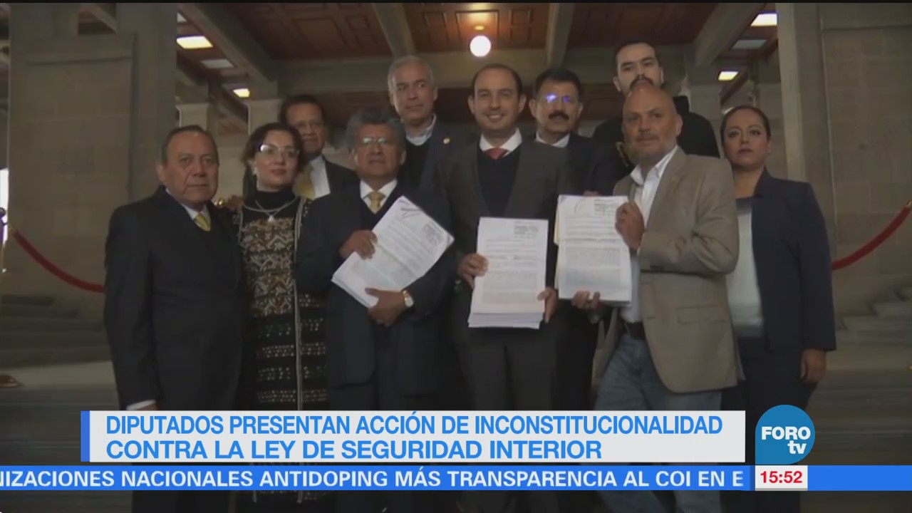 Diputados presentan acción de inconstitucional contra Ley de Seguridad Interior