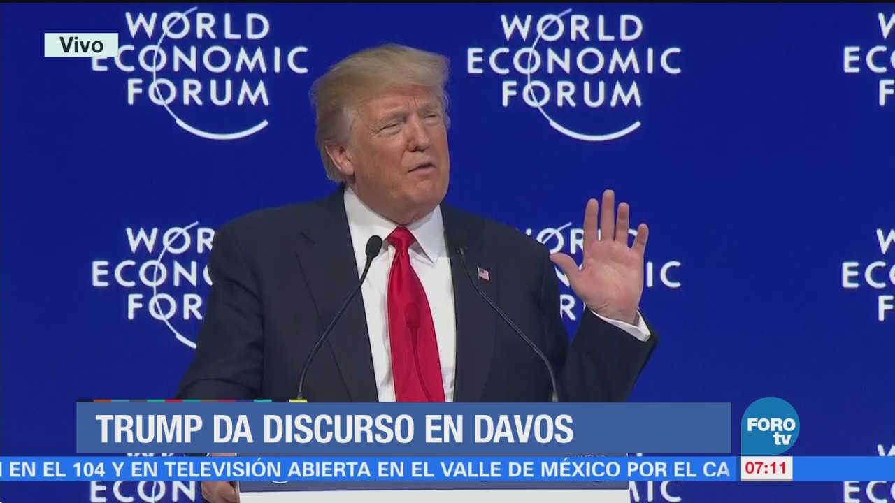 Donald Trump participa en el Foro Económico Mundial en Davos