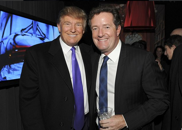 Donald Trump y el periodista británico Piers Morgan
