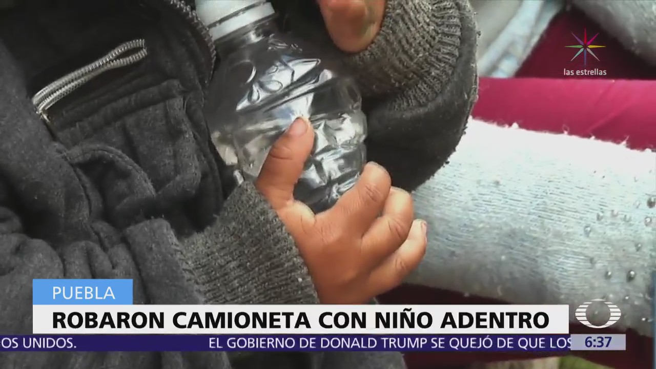 En Puebla, criminales se roban camioneta con niño adentro
