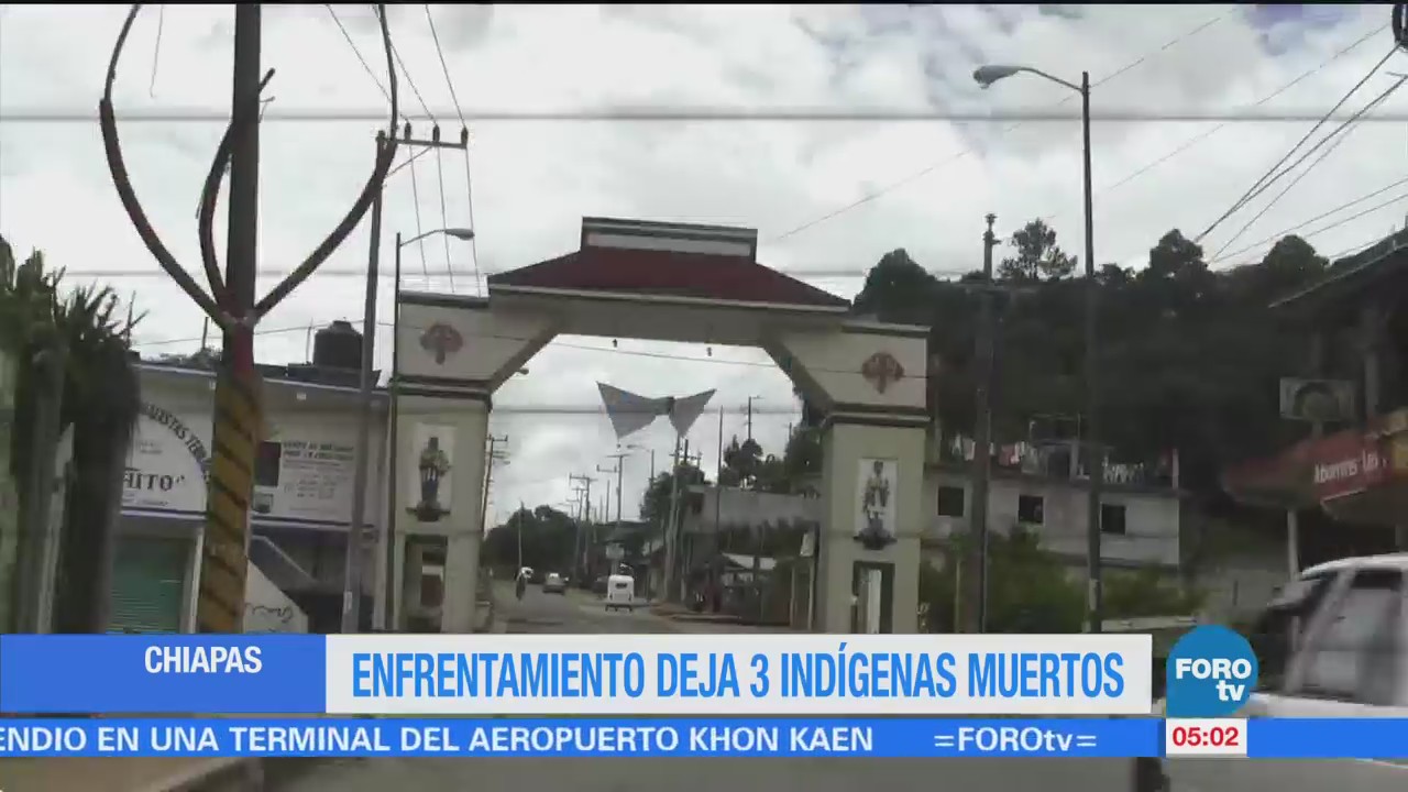 Enfrentamiento entre indígenas de Chiapas deja tres muertos
