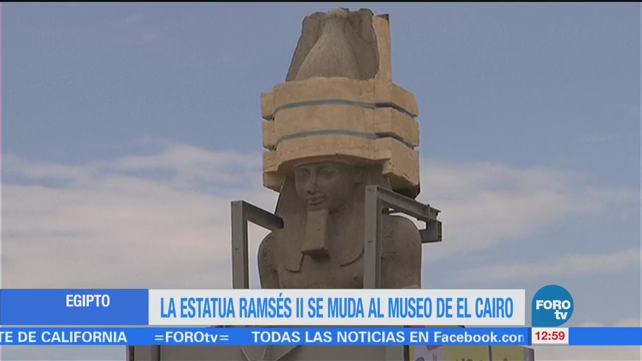 Estatua de Ramsés II se muda al museo de El Cairo