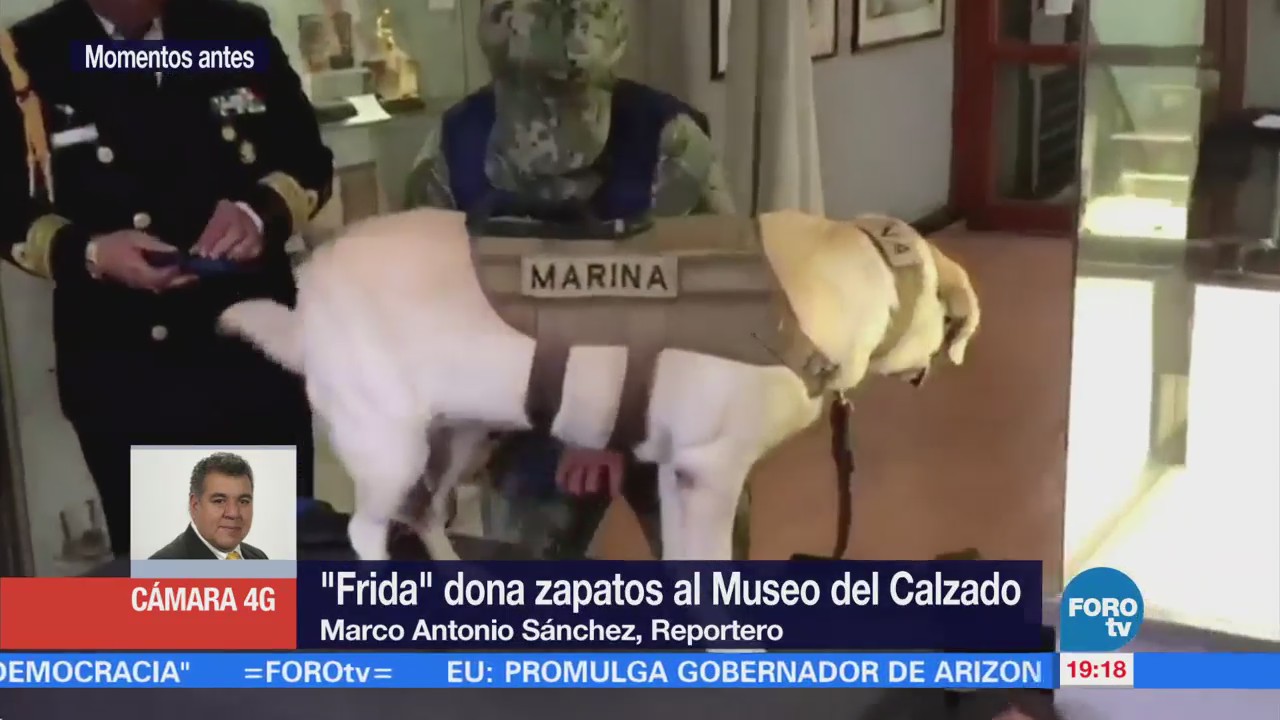‘Frida’ dona sus botas de rescate al Museo del Calzado