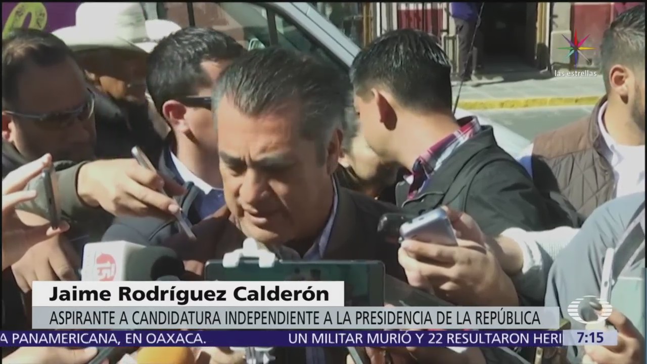 Jaime Rodríguez Calderón habla de irregularidades en la recolecta de firmas