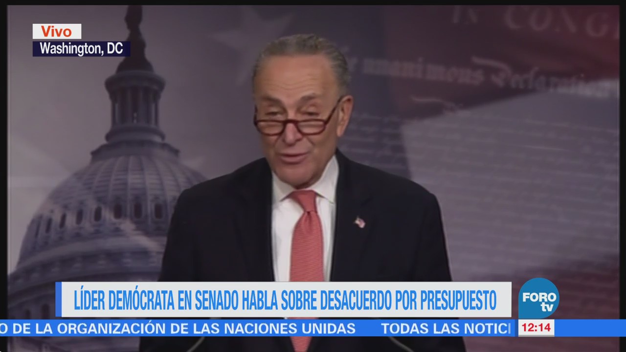 Líder demócrata en Senado habla sobre desacuerdo por presupuesto