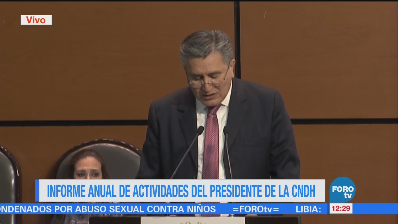 Luis Raúl González Pérez presenta informe de labores de la CNDH