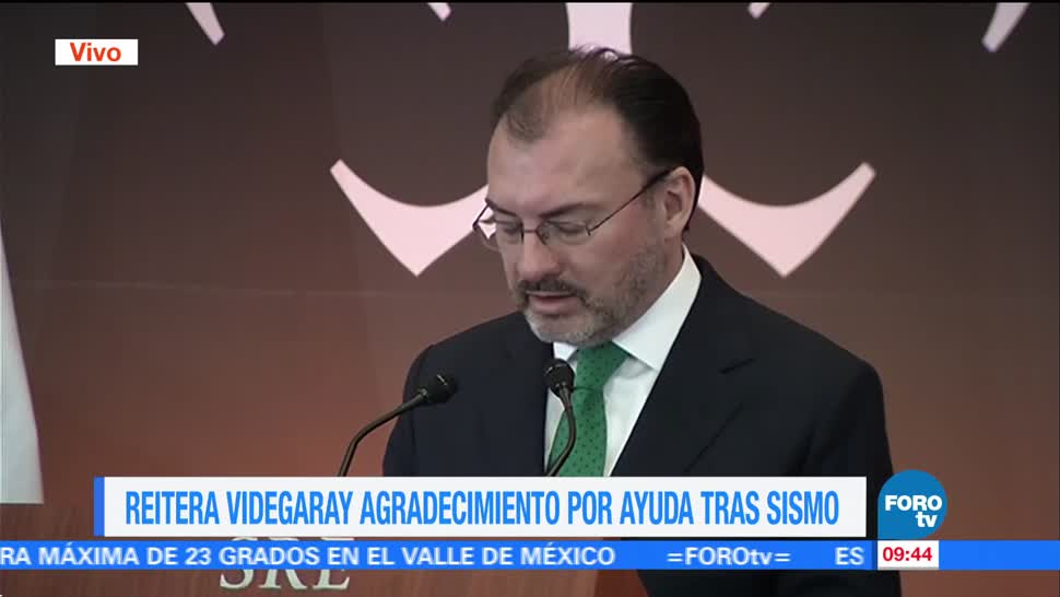Luis Videgaray: México tiene amigos que lo respaldan en momentos difíciles