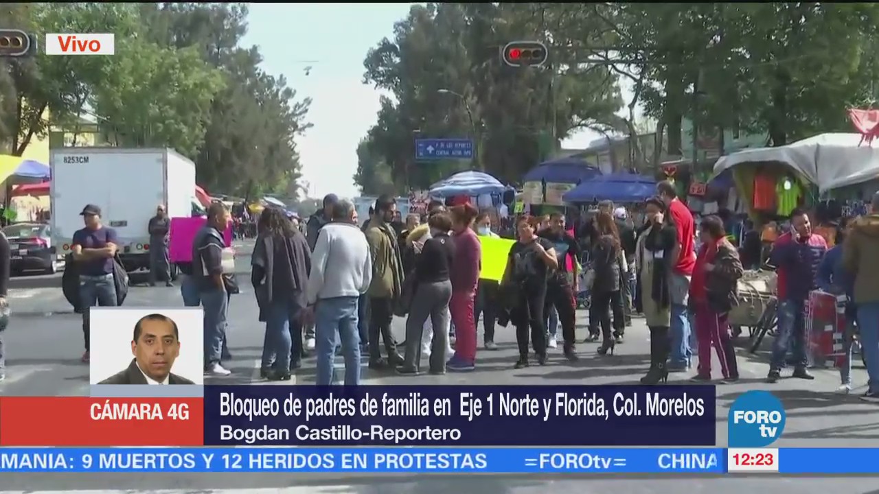 Manifestantes cierran Eje 1 Norte, en la CDMX