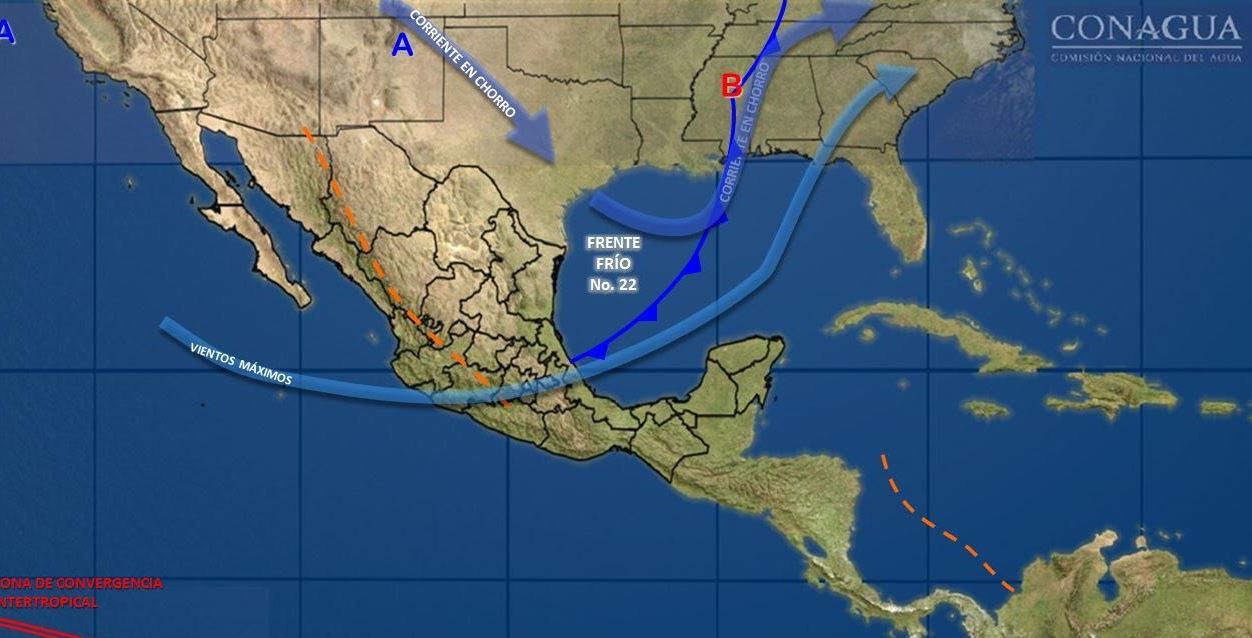 Prevén temperaturas de menos 5 grados en 22 entidades de México