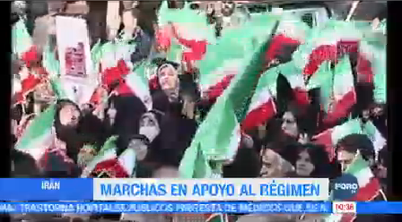Marchas Apoyo Régimen Irán Iraníes Participan