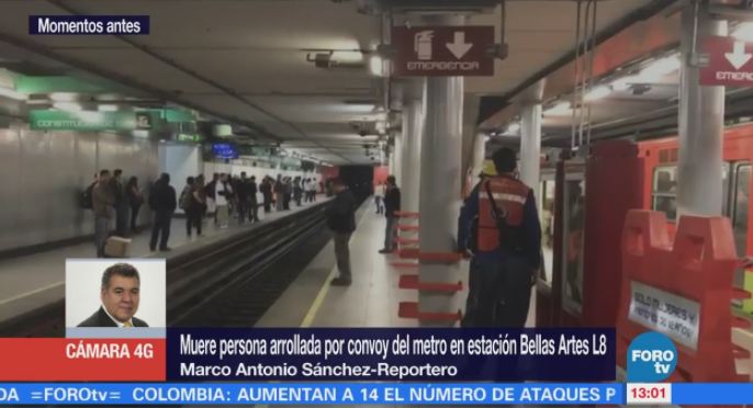 Muere persona arrollada por convoy del Metro en estación Bellas Artes
