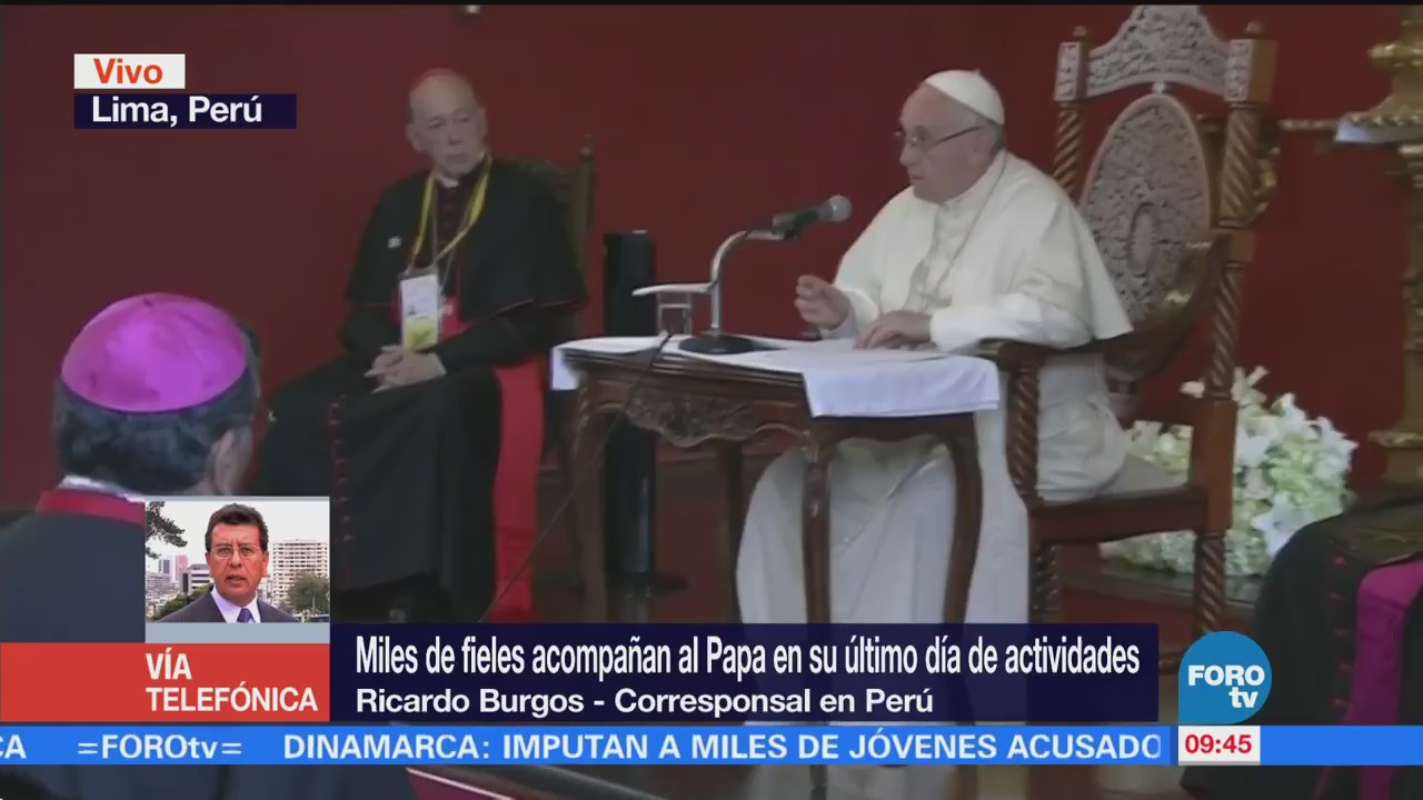 Miles de fieles acompañan al papa en su último día en Perú