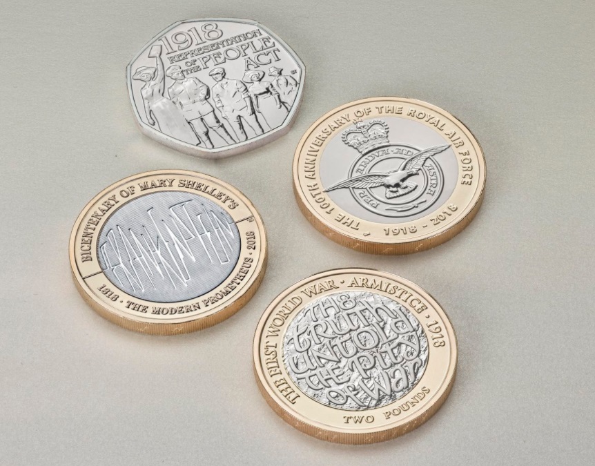 Reino Unido lanza monedas conmemorativas para celebrar 200 años de Frankenstein