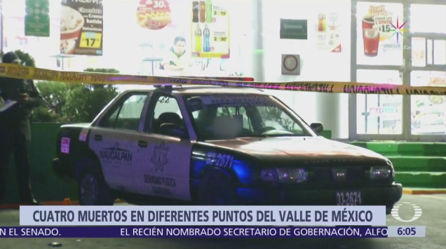 Mueren cuatro personas por arma de fuego en el Valle de México