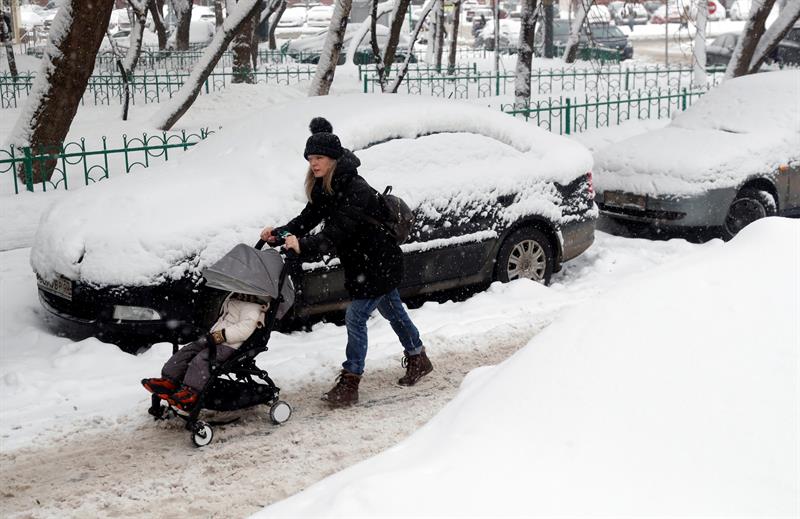 Moscú registra la mayor nevada de este invierno