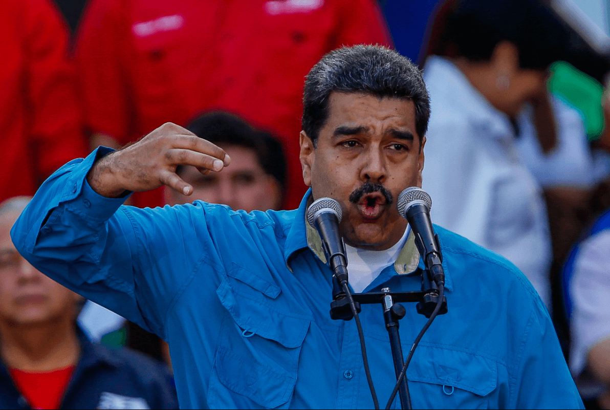 Nicolás Maduro durante un acto público en Caracas, Venezuela