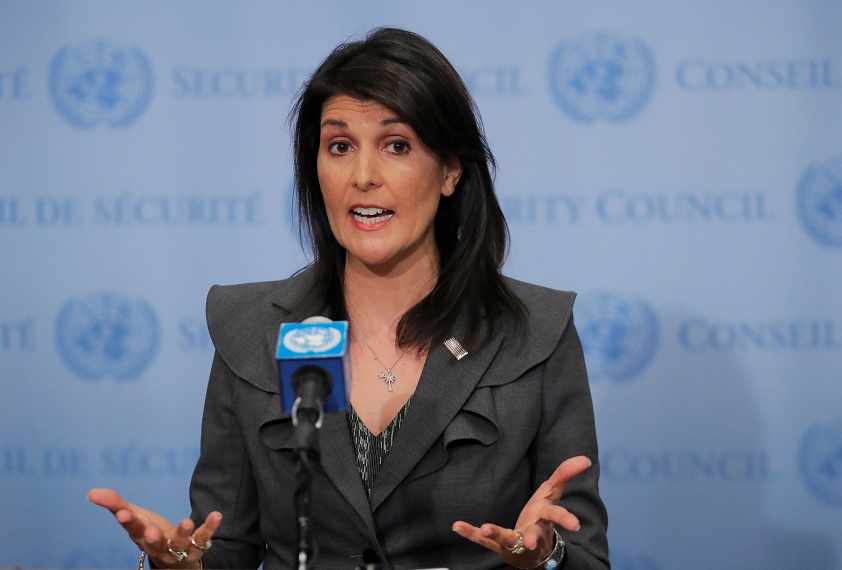 La embajadora de Estados Unidos ante las Naciones Unidas, Nikki Haley