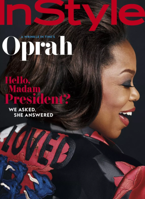 Oprah Winfrey en la portada de InStyle. (http://www.instyle.com)