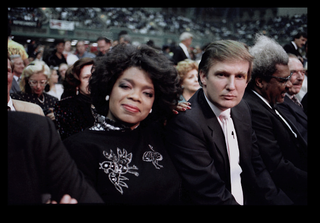 Oprah Winfrey y Donald Trump en junio de 1998. (Getty Images, archivo)