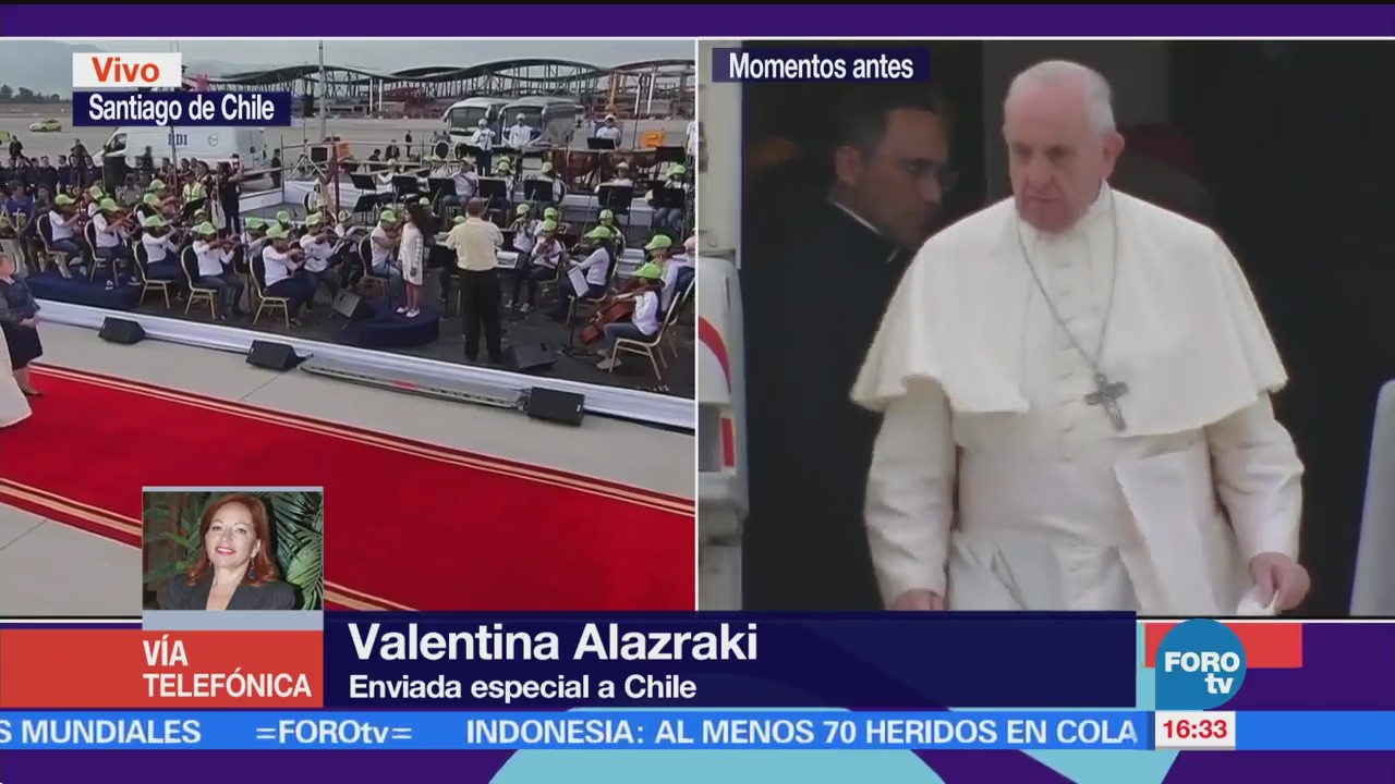 Papa Francisco Llega Chile Visita Cuatro Días