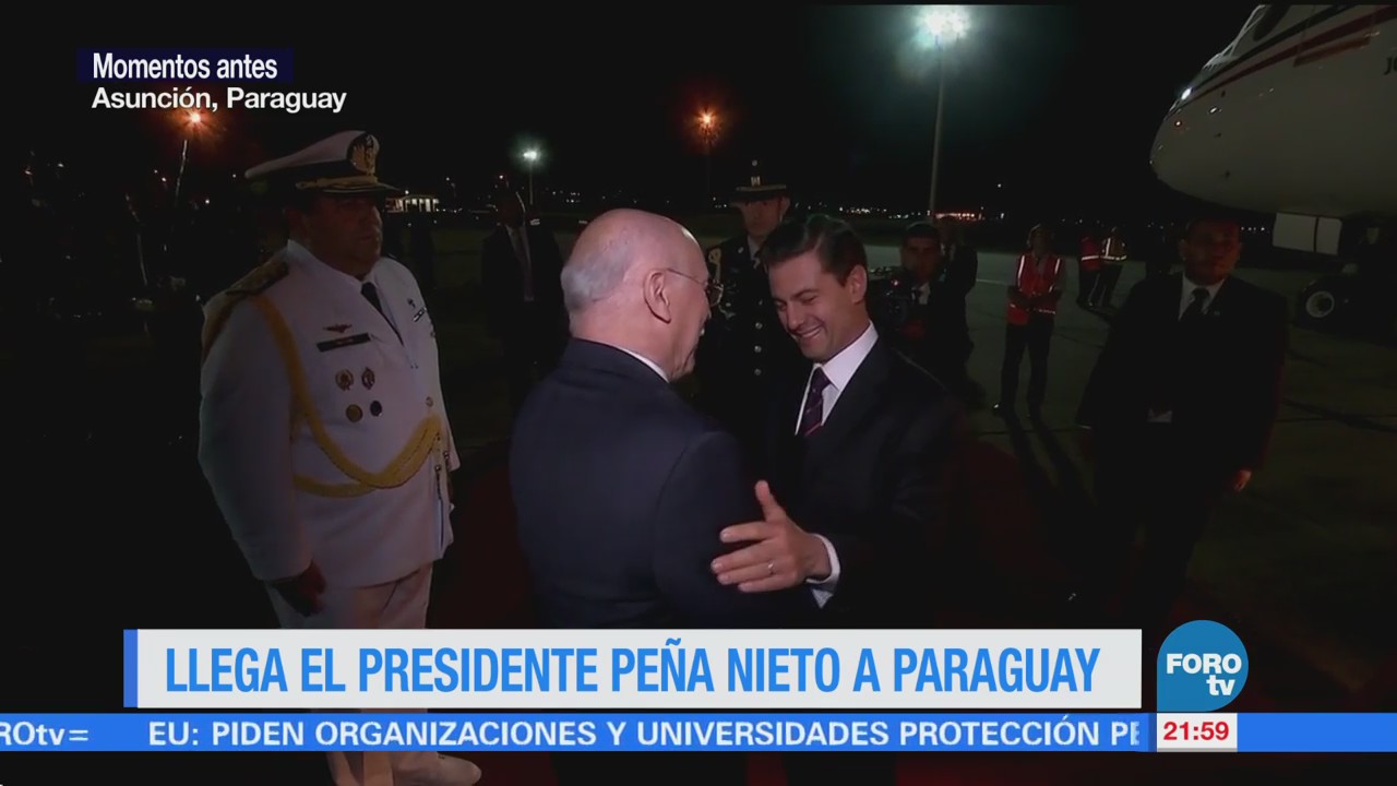 Enrique Peña Nieto llega a Paraguay