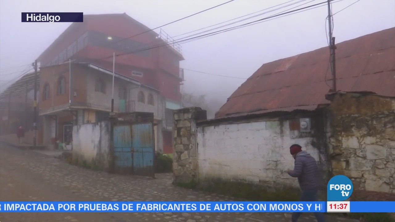 Pronostican heladas y caída de aguanieve en Hidalgo