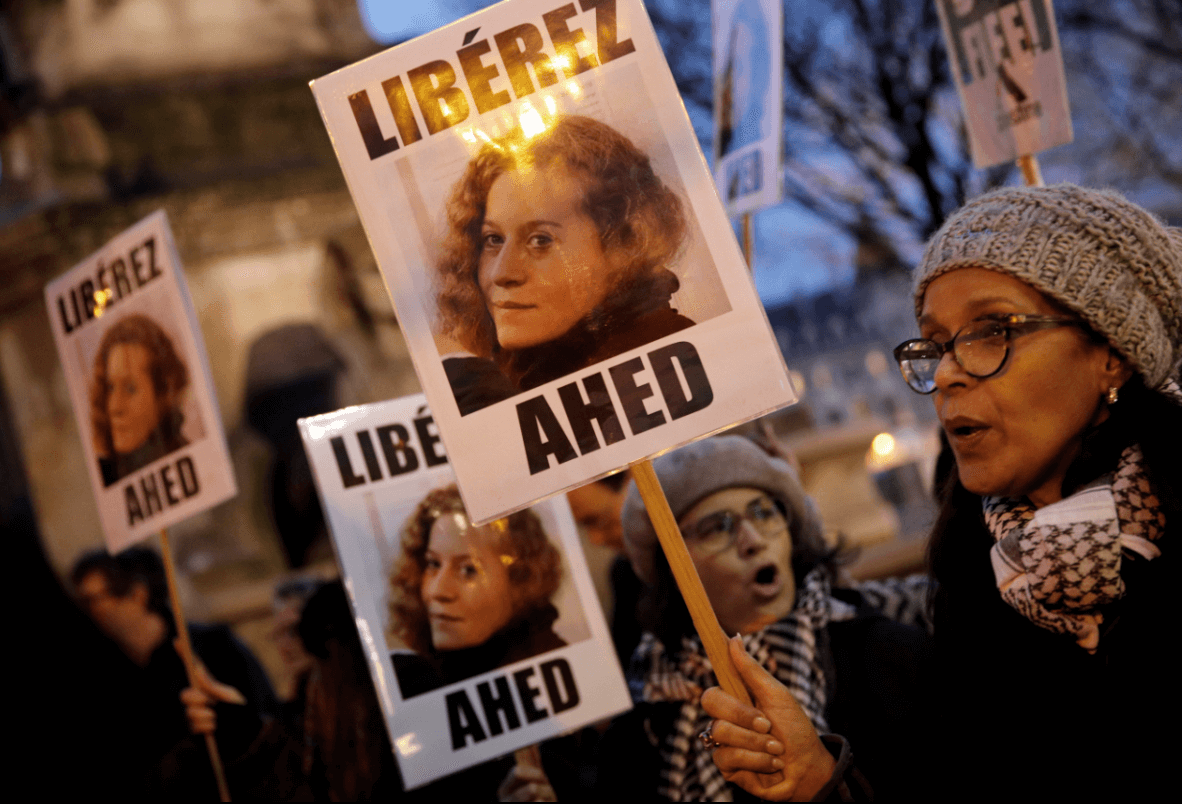 Protestas en París exigiendo la liberación de Ahed Tamimi