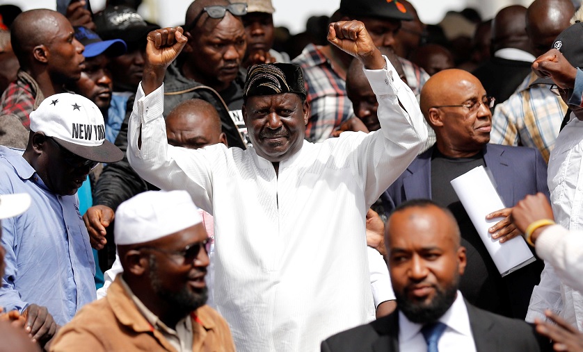 El líder opositor Ondinga juramenta simbólicamente como presidente de Kenia