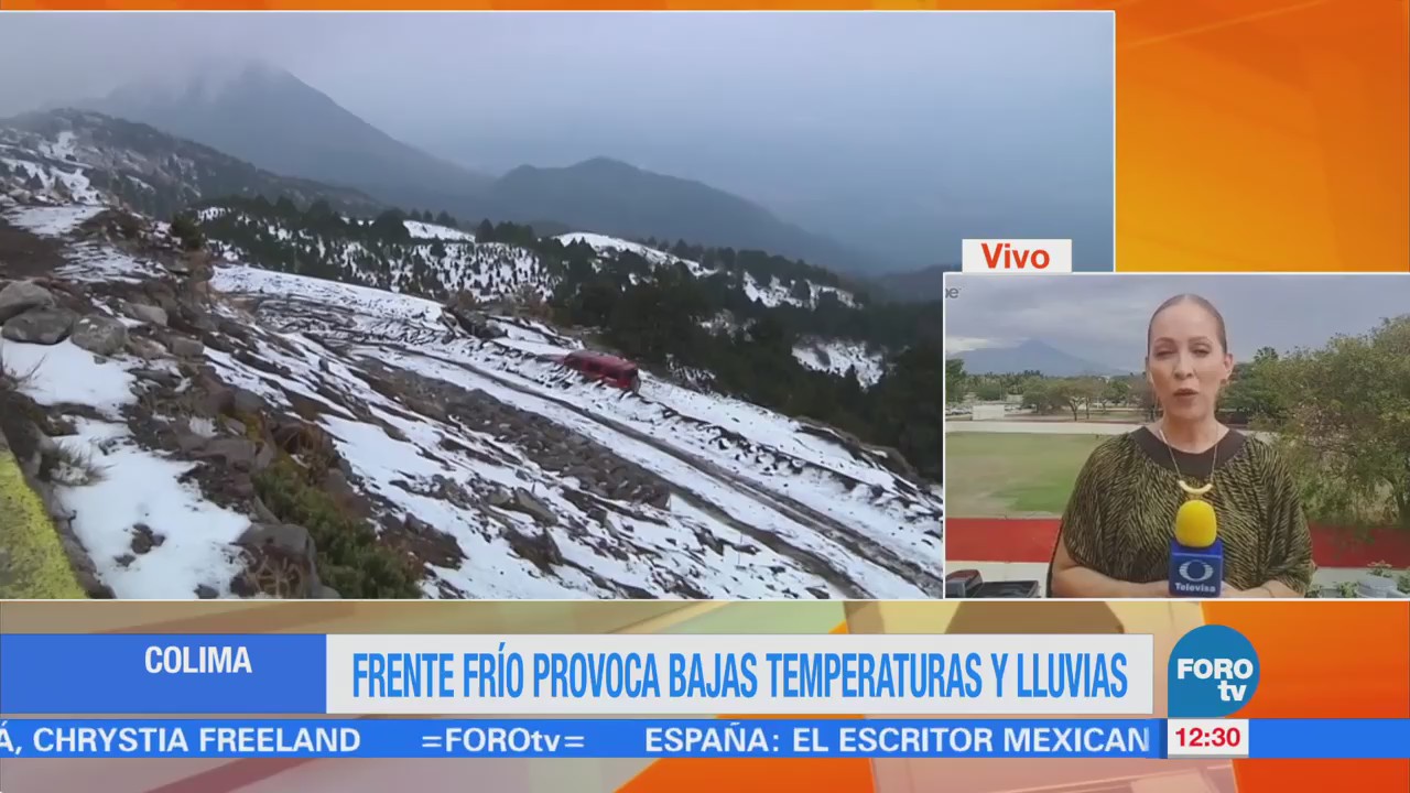 Reportan lluvia y aguanieve en zonas montañosas de Colima