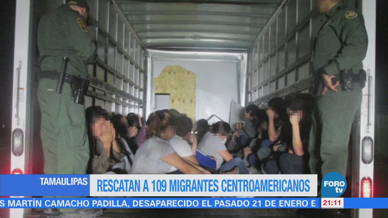Rescatan a 109 migrantes centroamericanos en Tamaulipas
