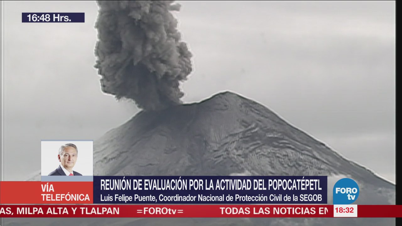 Se mantiene actividad volcánica permanente en el Popocatépetl