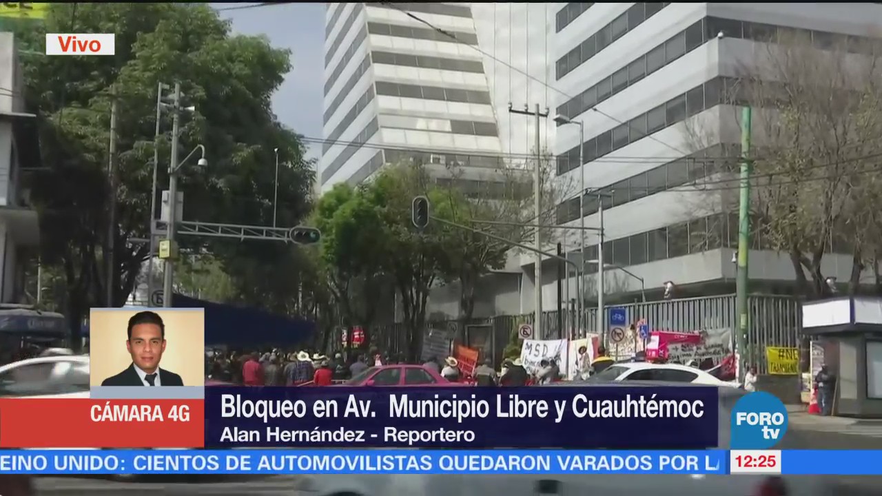 Sigue bloqueo en avenida Municipio Libre y avenida Cuauhtémoc, CDMX