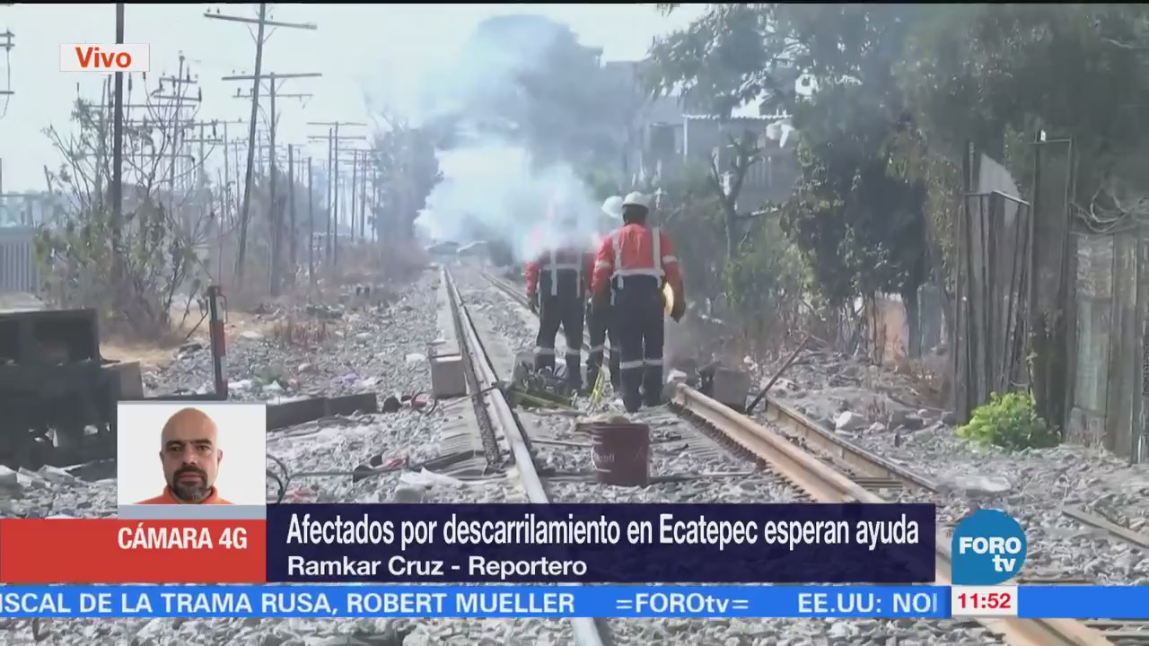 Siguen los trabajos para rehabilitar vías tras descarrilamiento de tren en Ecatepec