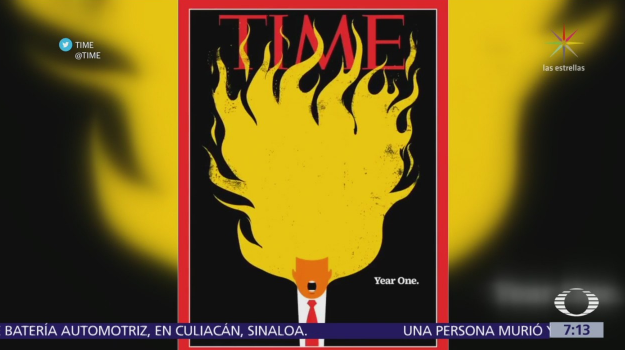La revista TIME pone a Trump en llamas en su nueva portada