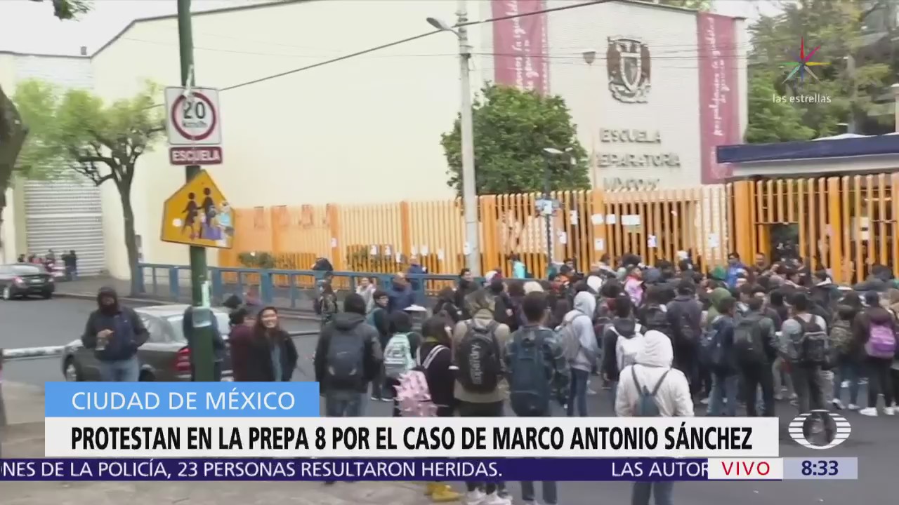 Toman Prepa 8 de la UNAM por caso de Marco Antonio Sánchez